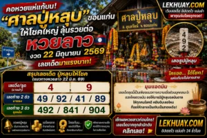 Read more about the article เลขเด็ดศาลปู่หลุบ แนวทางหวยลาว งวดวันที่ 22 มิถุนายน 2569