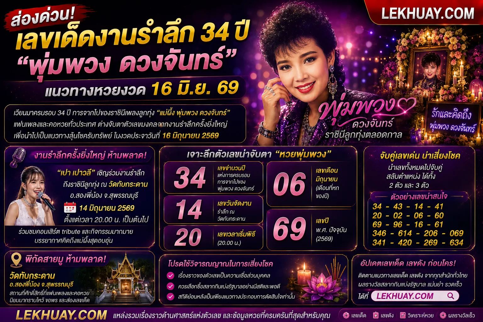 เลขเด็ด พุ่มพวง ดวงจันทร์