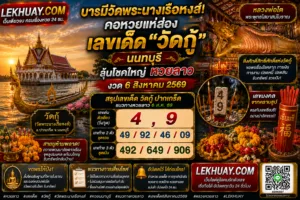Read more about the article ส่องเลขเด็ดวัดกู้ แนวทางหวยลาว งวด 6 สิงหาคม 2569 ลุ้นโชคใหญ่รับทรัพย์