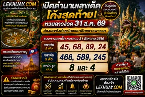 Read more about the article รวมเลขเด็ดหวยลาว 31 ส.ค. 69 ส่องเลขดังคำชะโนดและเซียนลาวพาเฮง