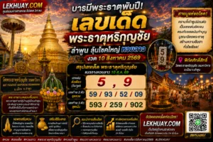 Read more about the article ส่องเลขเด็ดวัดพระธาตุหริภุญชัย โชคใหญ่หวยลาว 10 ส.ค. 2569