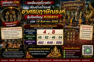 Read more about the article เลขเด็ดอาศรมฤาษีณรงค์ แนวทางหวยลาว 19 สิงหาคม 2569 ลุ้นโชคใหญ่เย็นนี้